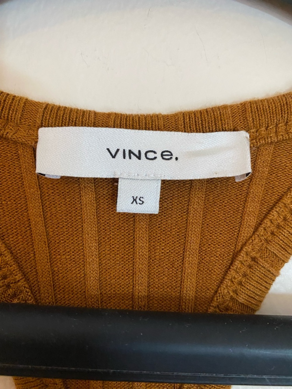 Vince Ribbed Racerback Maxi Dress - Rust Brown XS cotton blend - Picture 3 of 9